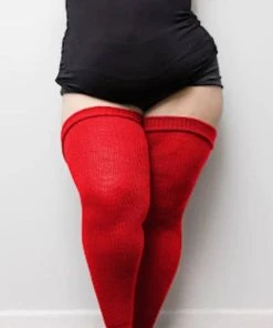 THUNDA THIGHS New Red Delicious | THIGH HIGH SOCKS