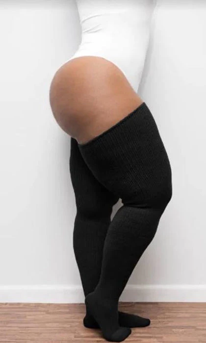THUNDA THIGHS All Classic Black | THIGH HIGH SOCKS` - Image 2