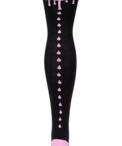 TOO FAST APPAREL Pastel Goth Bloody Stars Pentagrams | THIGH HIGH SOCKS
