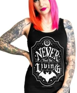 TOO FAST APPAREL Beetlejuice Never Trust The Living | TANK TOP