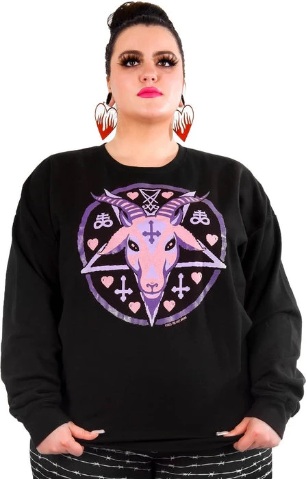 TOO FAST APPAREL Kawaii Pastel Baphomet Goat | SWEATSHIRT - Image 2