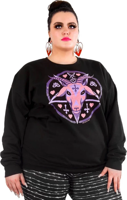 TOO FAST APPAREL Kawaii Pastel Baphomet Goat | SWEATSHIRT - Image 5