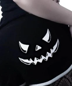 TOO FAST APPAREL Halloween Pumpkin Face | BOOTY SHORTS -VERA’S EYECANDY Shop too fast apparel pumpkin face retro hot booty shorts 2 e78c1e68 77f0 427b 8e0b cf25d8e87c3c 700x700