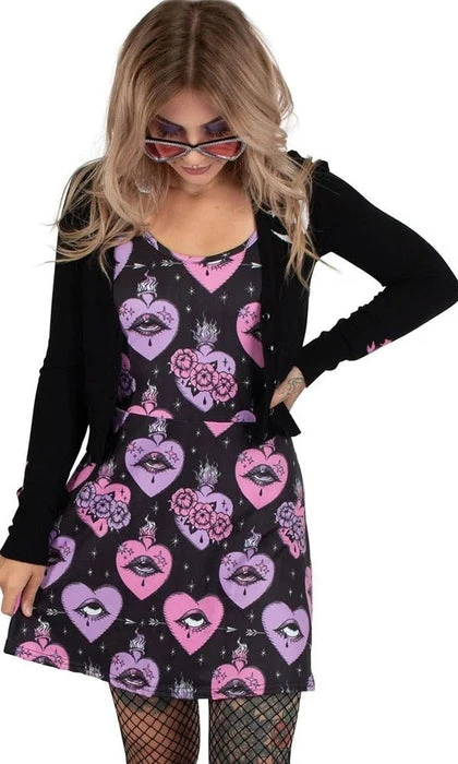 TOO FAST APPAREL Pastel Goth Sacred Eye Hearts | MINI SKATER DRESS* 8 TOO FAST APPAREL Pastel Goth Sacred Eye Hearts | MINI SKATER DRESS* - Image 6