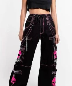 TRIPP NYC Mens Clothing Super Skull [Black/Pink] | PANTS -VERA’S EYECANDY Shop tripp nyc super skull black pink pants 2 0961822f 6695 4569 a0ae 2462e4716d78 700x700