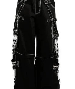 TRIPP NYC Mens Clothing Super Skull [Black/White] | PANTS