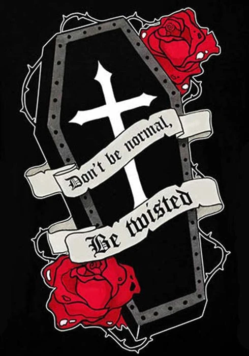 TWISTED Mens Clothing Don't Be Normal | LONG SLEEVE T-SHIRT - Image 3