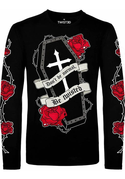 TWISTED Mens Clothing Don't Be Normal | LONG SLEEVE T-SHIRT