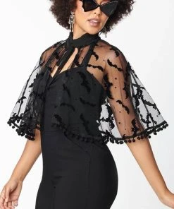 UNIQUE VINTAGE Bats & Stars | MESH CAPELET