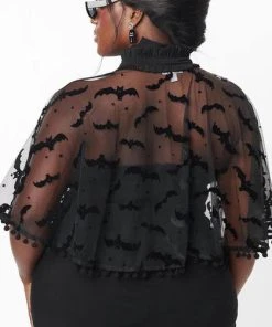 UNIQUE VINTAGE Bats & Stars | MESH CAPELET -VERA’S EYECANDY Shop unique vintage black bats stars mesh capelet 5 23797bde d7d7 4821 84d7 4f3148b9120c 700x700