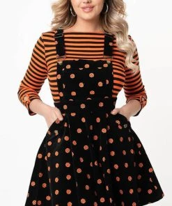UNIQUE VINTAGE Halloween Pumpkin Patch | PINAFORE DRESS