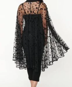 UNIQUE VINTAGE The Moon Moon & Stars | MESH CAPE -VERA’S EYECANDY Shop unique vintage black moon stars mesh cape 3 370bb86d fad5 4caf 9d75 0697534b0b6c 700x700