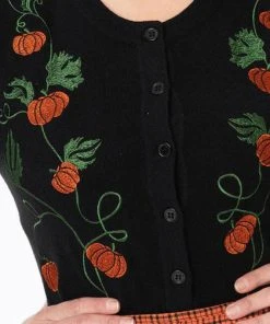 UNIQUE VINTAGE Corporate + Office Wear Bookworm [Black/Pumpkin] | CARDIGAN -VERA’S EYECANDY Shop unique vintage bookworm black pumpkin cardigan 2 19cb2364 398d 4b88 bb62 fc08026904f9 700x700