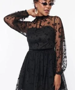 UNIQUE VINTAGE The Moon Moon & Stars | FLARE DRESS` -VERA’S EYECANDY Shop unique vintage moon stars flare dress 1 21dc7539 81b7 4ec5 b3c7 6265b84c345a 700x700