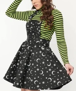 UNIQUE VINTAGE The Moon Brionne [Moon] | PINAFORE DRESS [Glow In The Dark]