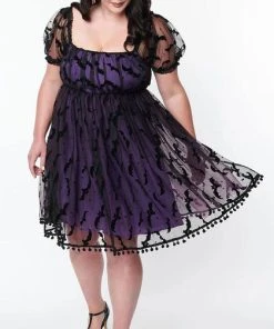 UNIQUE VINTAGE Bats Bat Mesh [Purple] | BABYDOLL DRESS -VERA’S EYECANDY Shop unique vintage purple bat mesh babydoll dress 10 ca1d473e f07e 45d0 ad7f 9cbcc02ece0b 700x700