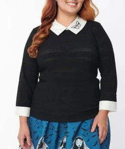 UNIQUE VINTAGE Corporate + Office Wear Sabrina [Black] | SWEATER -VERA’S EYECANDY Shop unique vintage sabrina black sweater 6 bbac707e 3e8d 4e41 b2ad 586d58454d29 700x700