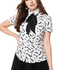 UNIQUE VINTAGE Bats [White/Black] | POWER PLAY TOP -VERA’S EYECANDY Shop unique vintage smak parlour white black bats power play top 1 cff38d1c 6cfe 47d1 bafa 18588d04f583 700x700