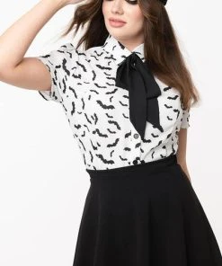 UNIQUE VINTAGE Bats [White/Black] | POWER PLAY TOP