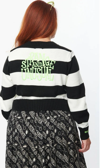 UNIQUE VINTAGE Beetlejuice Strange And Unusual | STRIPED CARDIGAN - Image 8