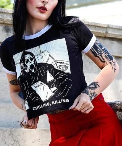 VERA'S EYECANDY Ghosts Chilling Killing | RINGER T-SHIRT`