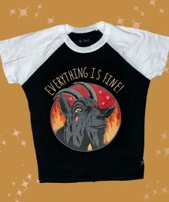 VERA'S EYECANDY Pentacles & Pentagrams Fine Goat | BASEBALL T-SHIRT`