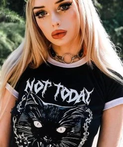 VERA'S EYECANDY Cats Not Today | RINGER T-SHIRT`